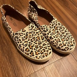 Toms Avalon Leopard Print Slip On Shoes